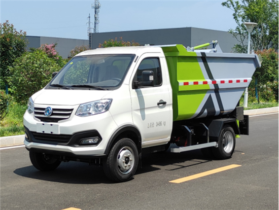 新能源后翻式純電動(dòng)自裝卸式垃圾車
