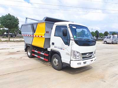 福田小卡之星后翻式自裝卸垃圾車