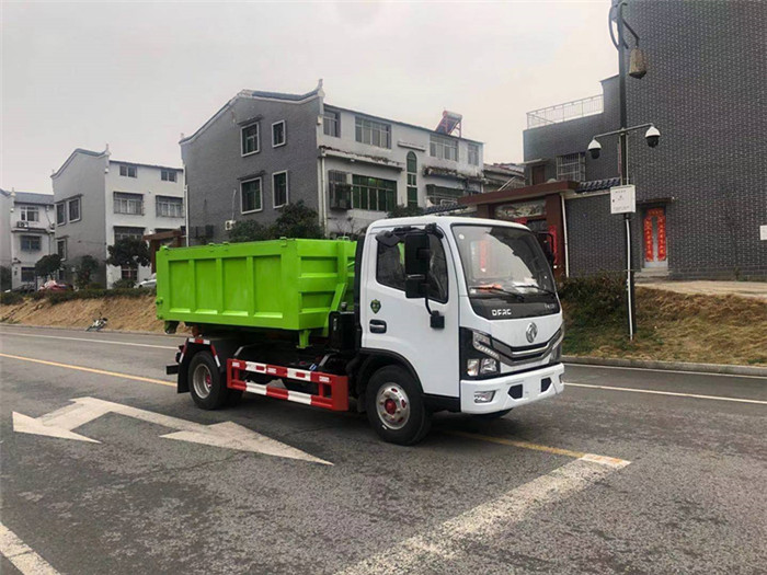 東風多利卡藍牌車廂可卸式垃圾車